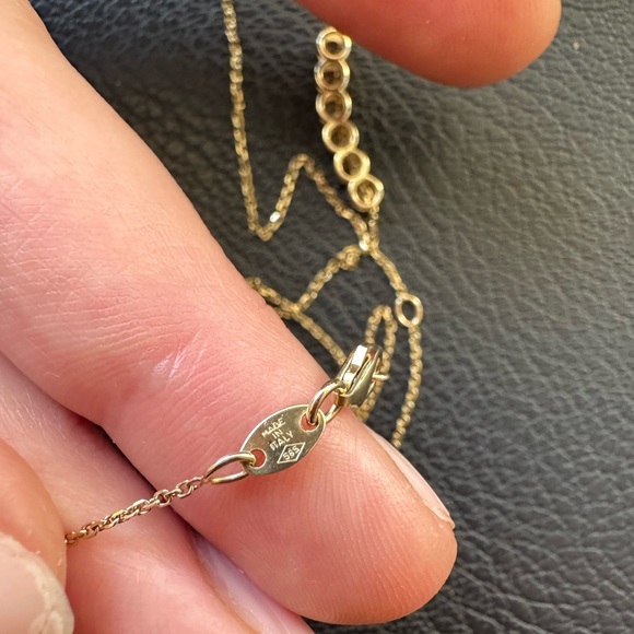 IDYL Lena Necklace - Lab Grown diamond trail + solid gold chain - Picture 5 of 5